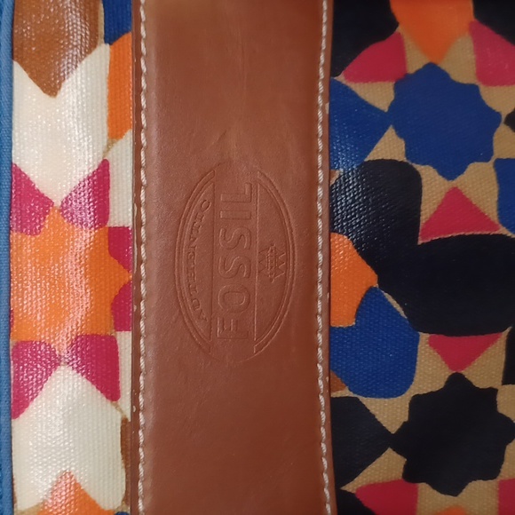 Fossil starburst coated canvas tote - Picture 2 of 14